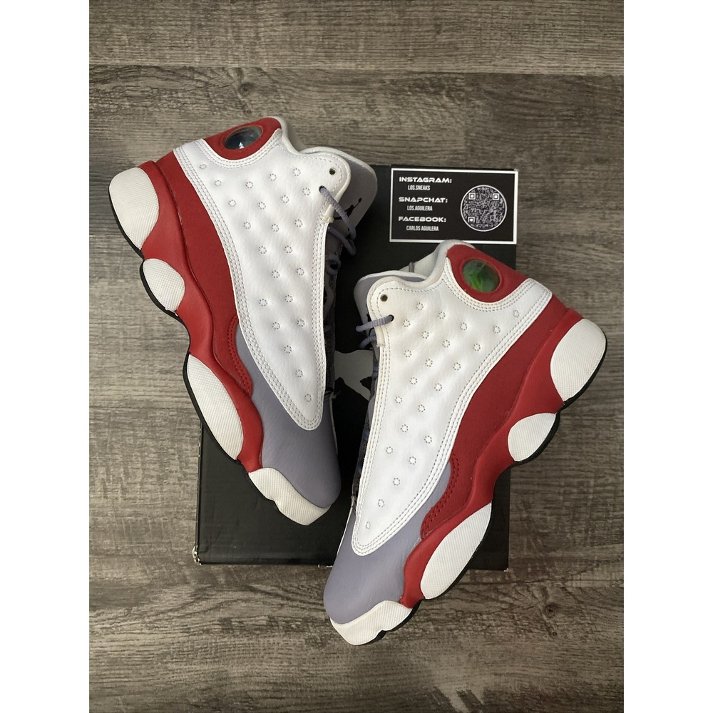 Size 4 boys - Jordan‎ 13 Retro Grey Toe 2014 -Nike-414574-126